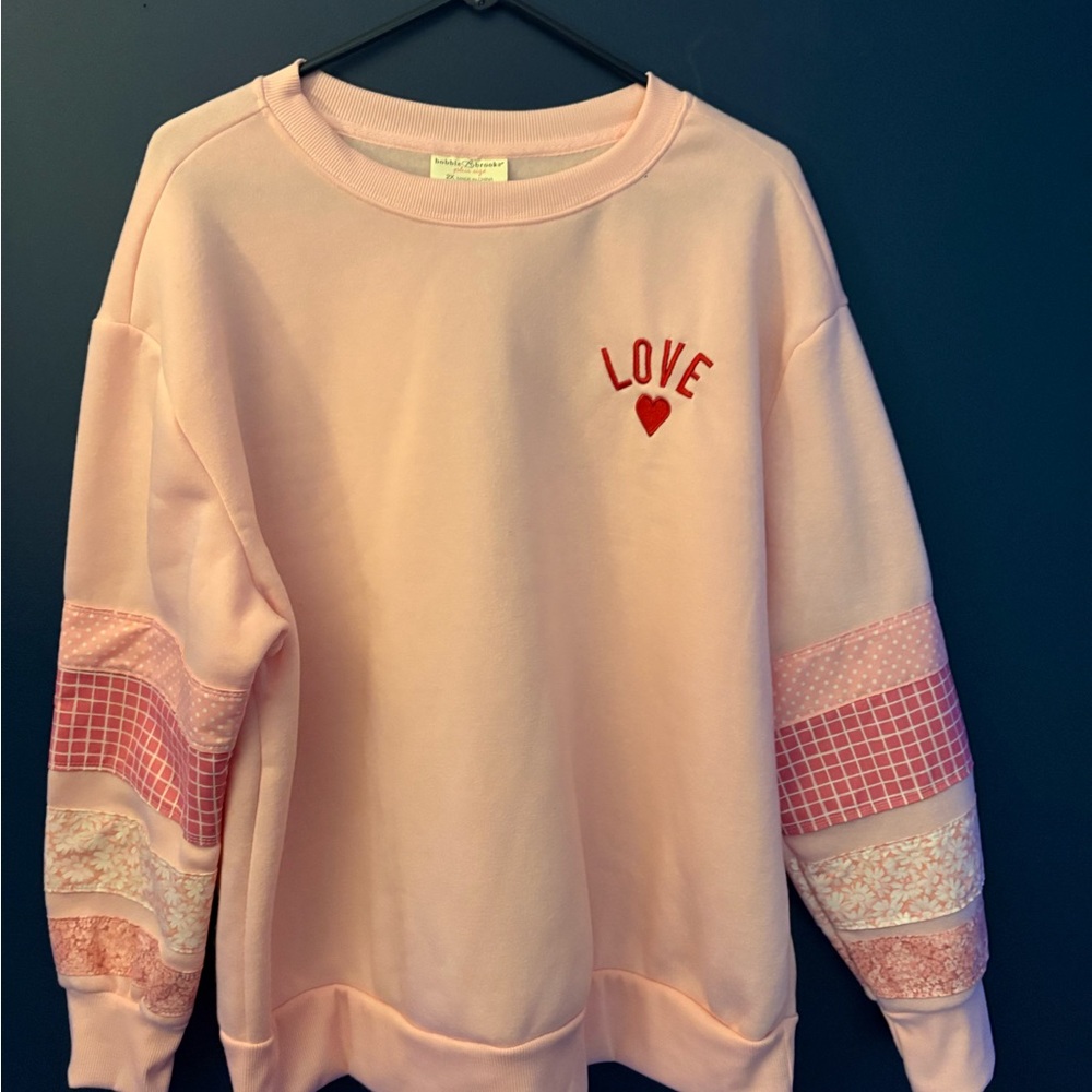 Pink Love Homemade Sweatshirt